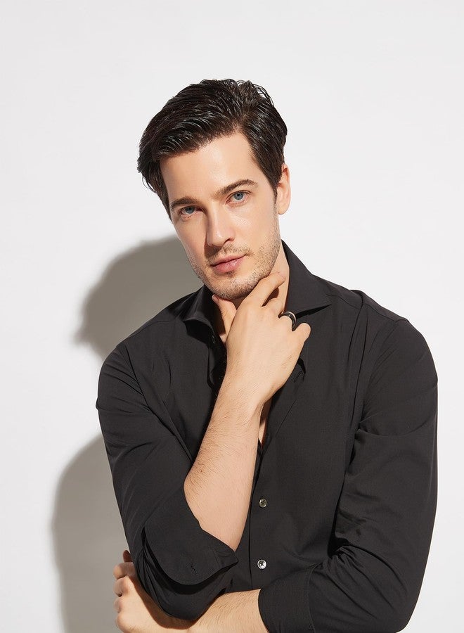 Greenpod 8mm Black Tungsten Carbide Rings for Men Brushed Matte Comfort Fit Wedding Band Size 9 - Image 5